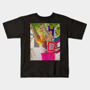 Yarn-bombed tree Kids T-Shirt